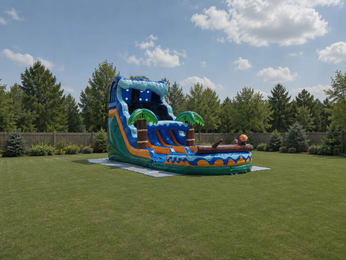 17ft Dual Tropical Wave Waterslide 