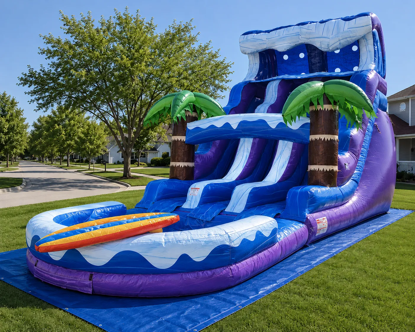 17Ft Dual Tropical Waterslide Inflatable