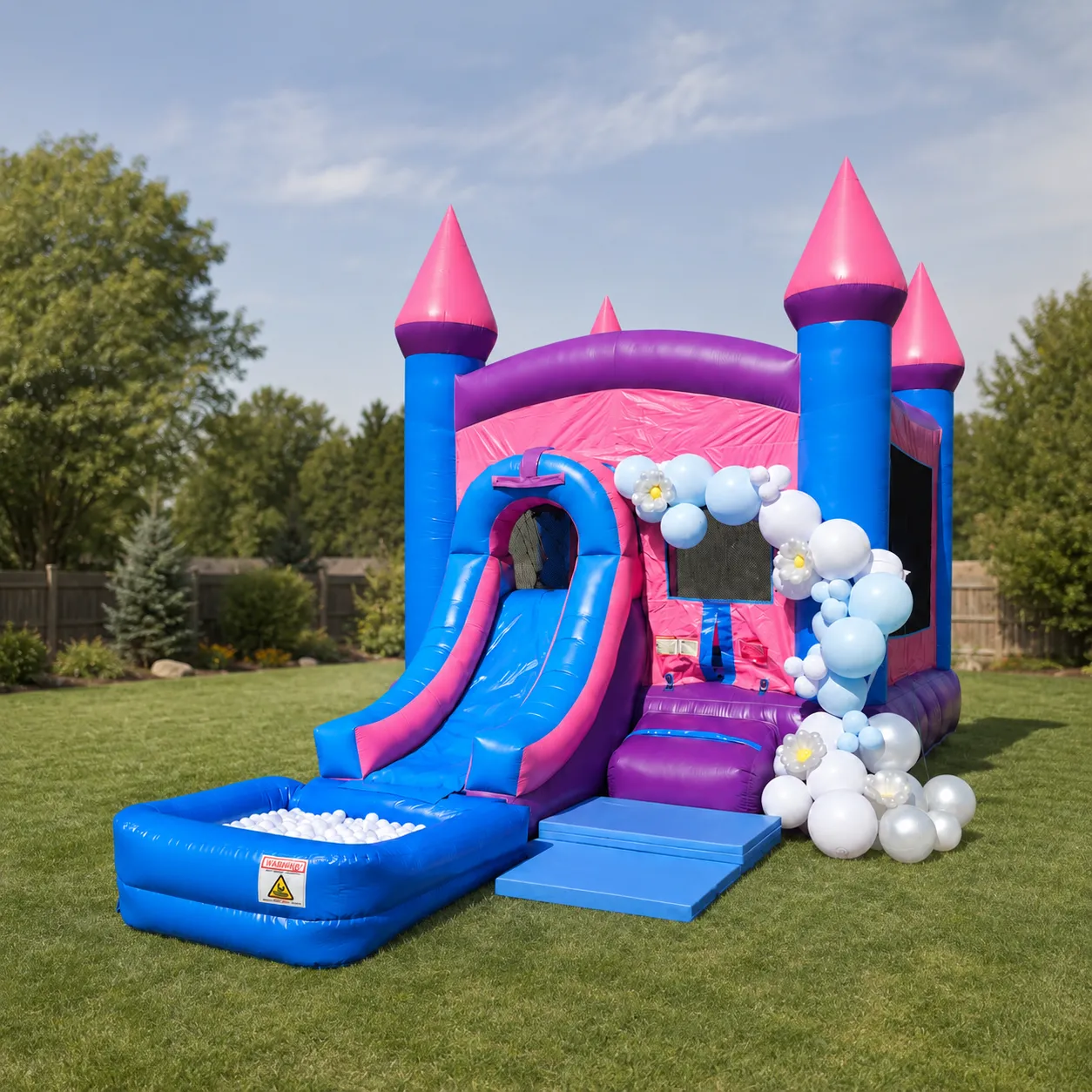 Purple and Pink Castle with slide 