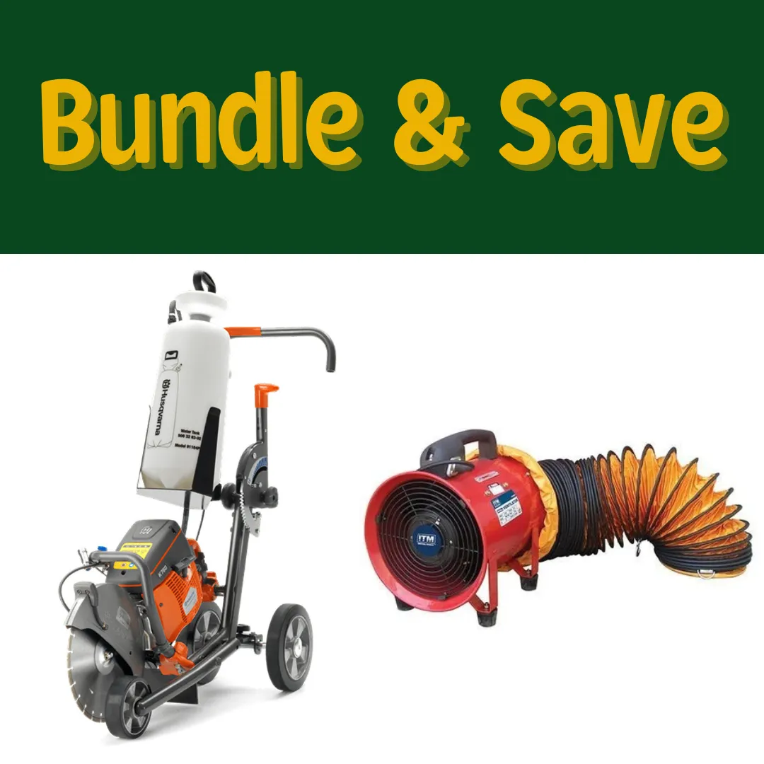 Demolition Saw Petrol Husqvarna K770, Trolley & Ventilator Bundle