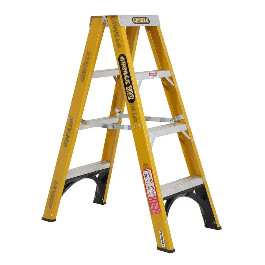 Gorilla Step Ladder Double Sided Fibreglass 1.2m 150kg