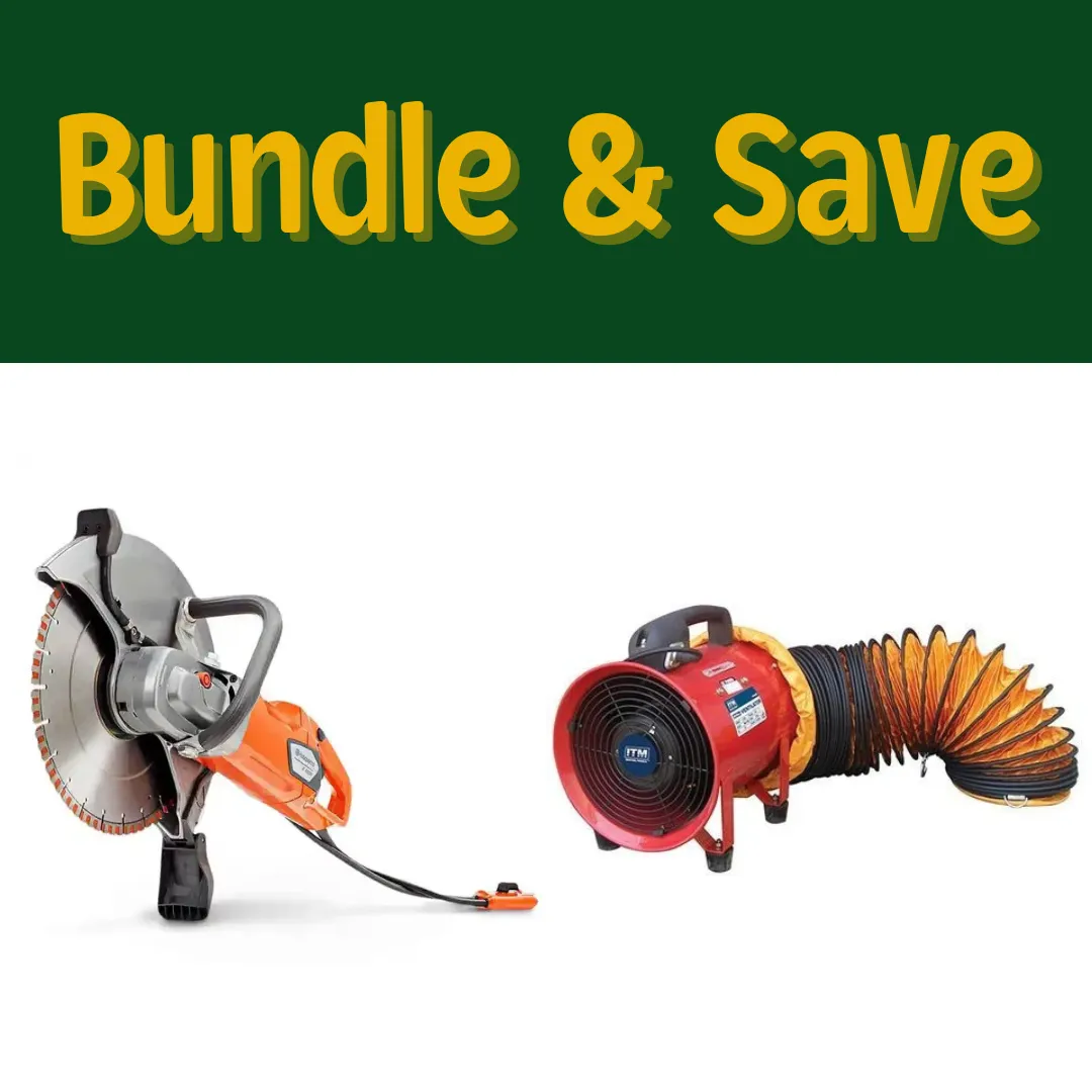 Demolition Saw Electric Power Cutter K4000 Husqvarna & Ventilator Bundle