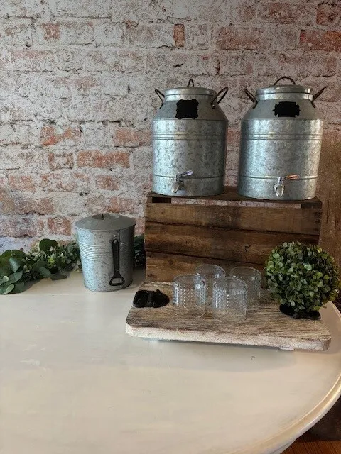 Drink Dispensers and Ice Bucket