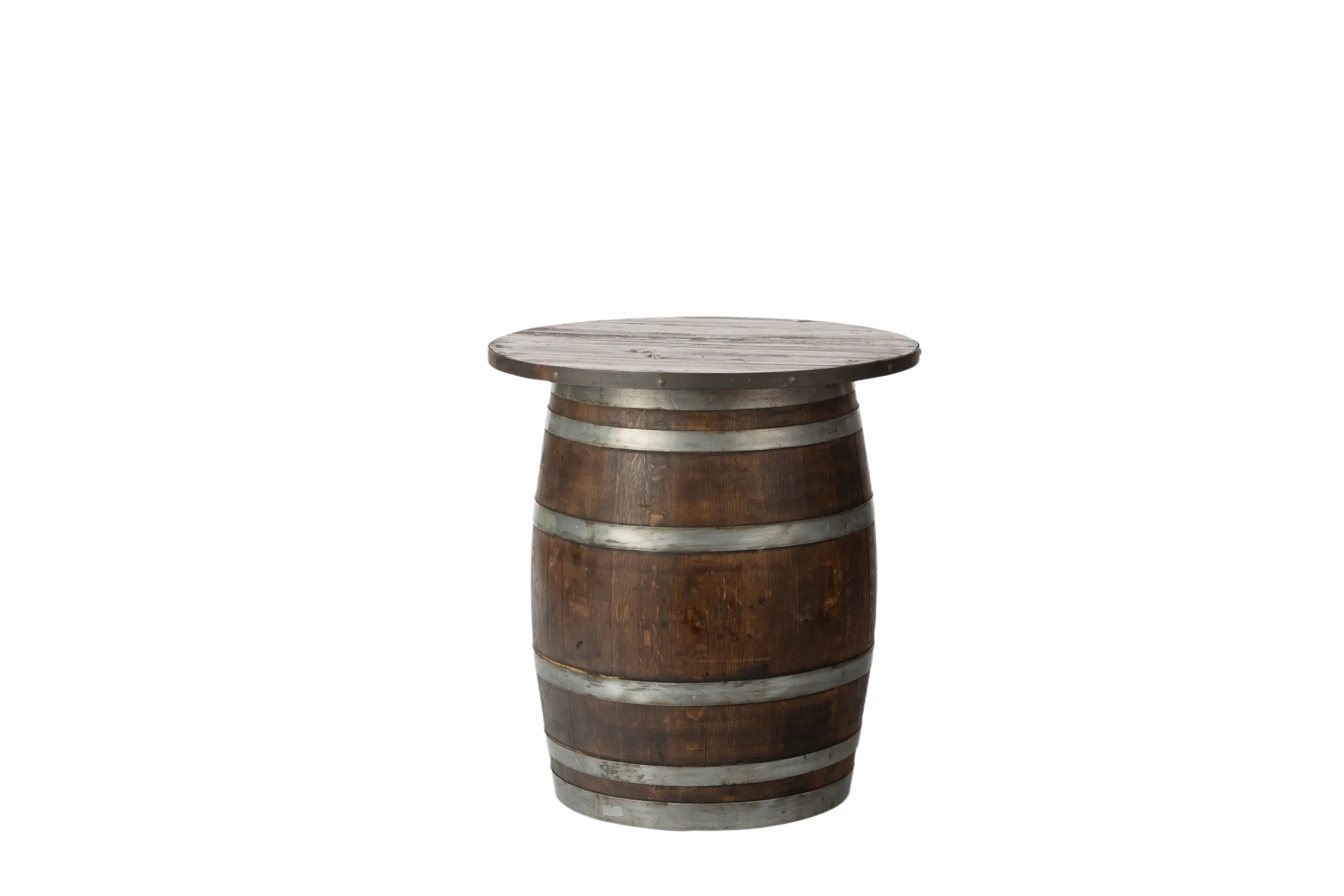 Whiskey Barrel with Spool Tabletop