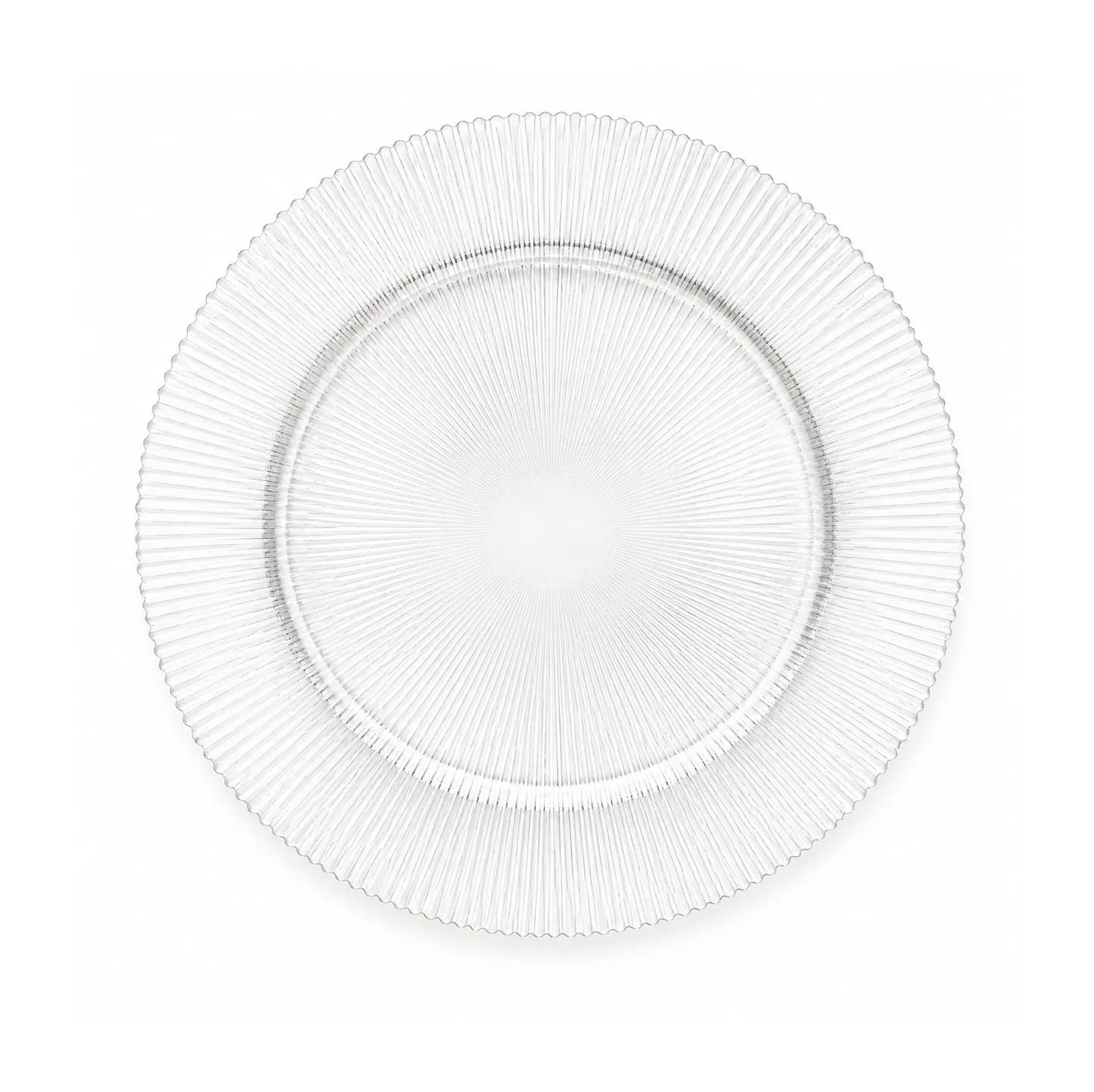 Clear Ribbed Charger Plate