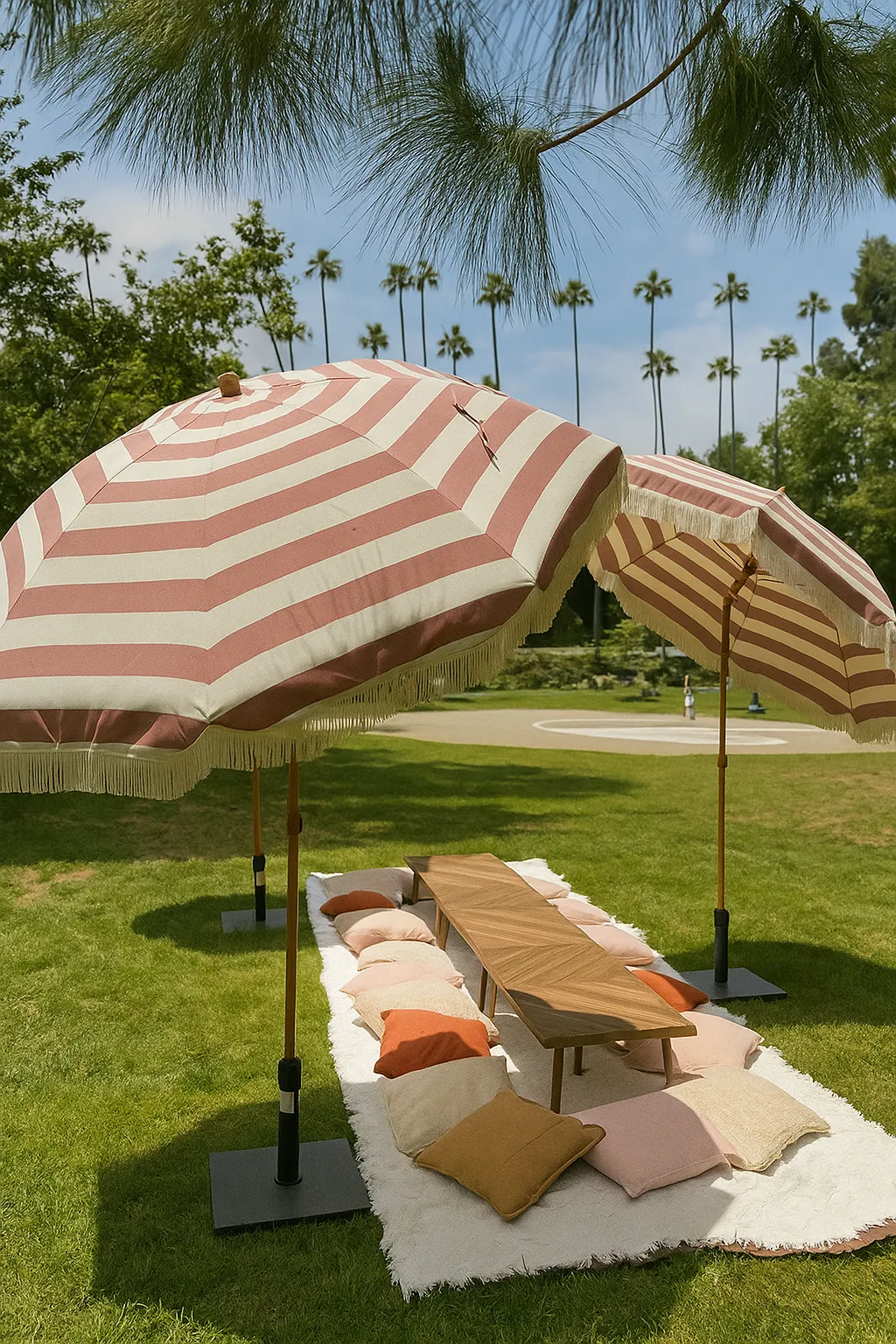 Complete Boho Picnic Table Setup