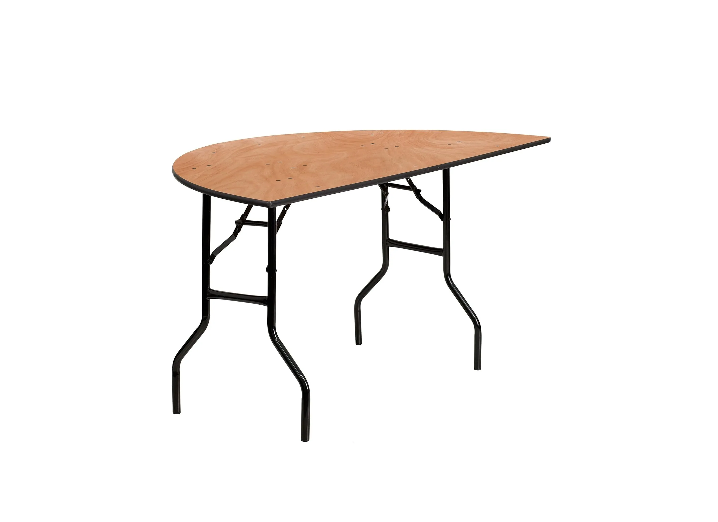 5 Ft Half Moon Wooden Table