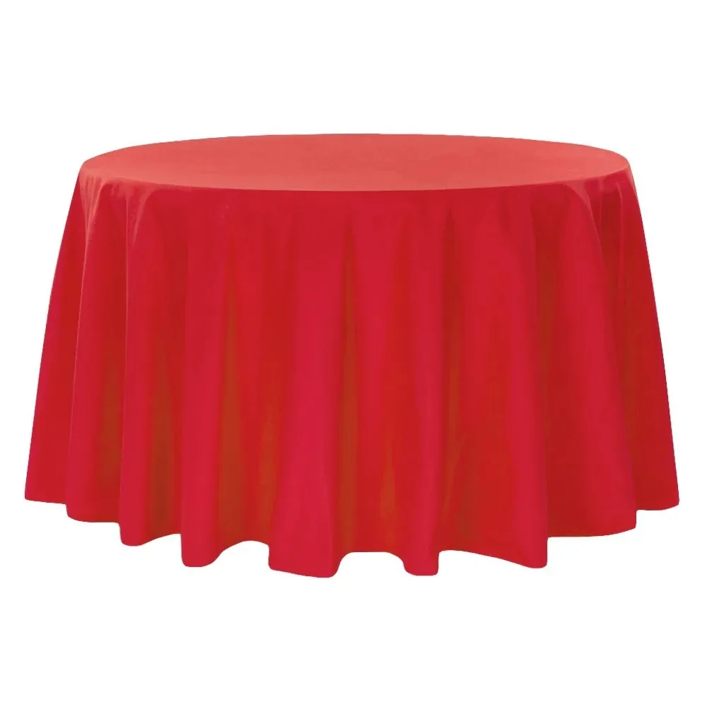 Red Poly Poplin Linens