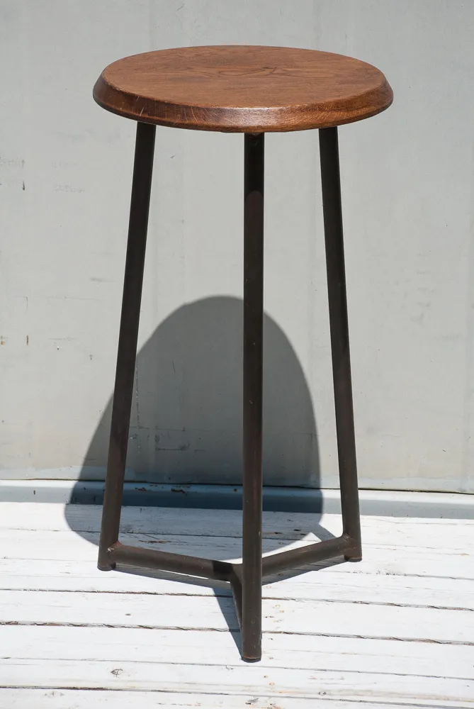 Barhocker Industrial Stahl Holz Eiche