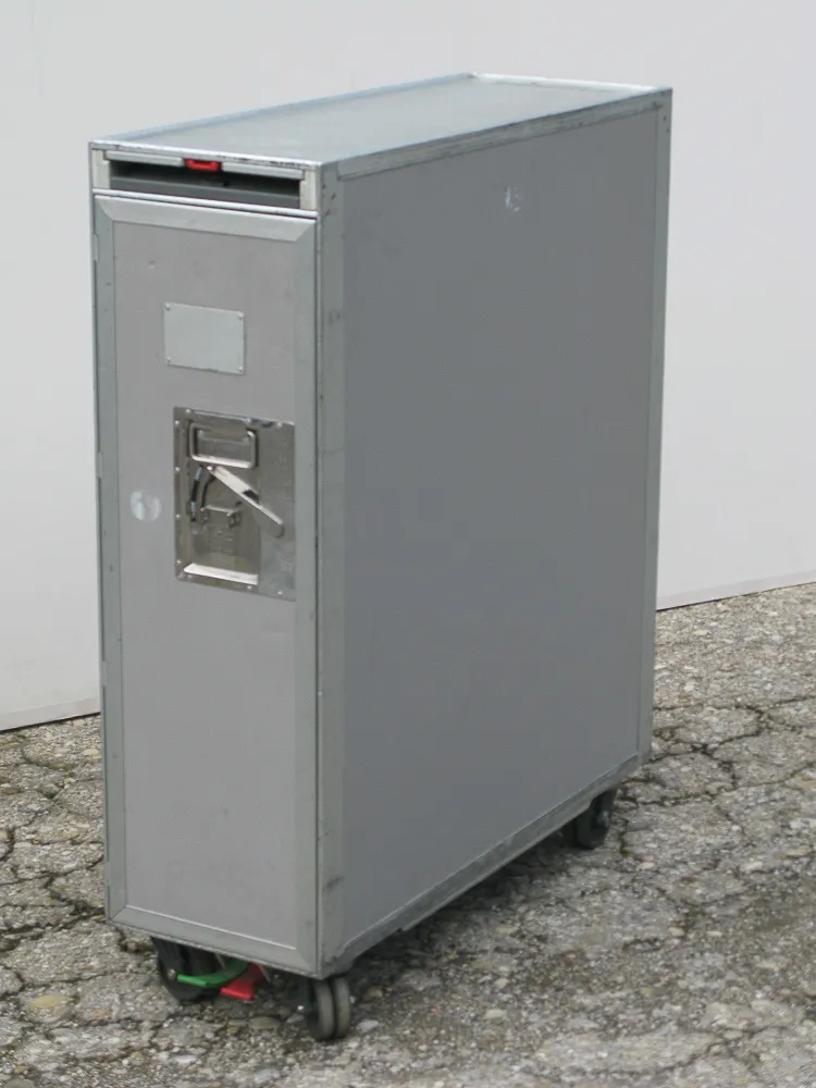 Flugzeugtrolley, doppel, 2 Türen, Aluminium