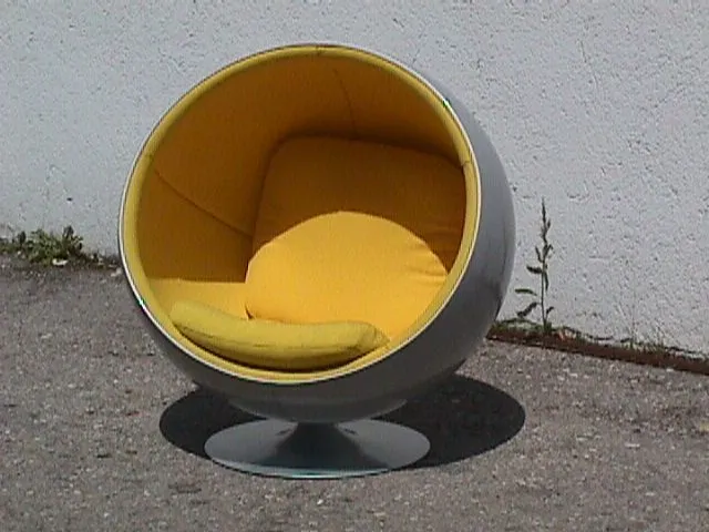 Ball Chair Eero Aarnio 70er silber gelb