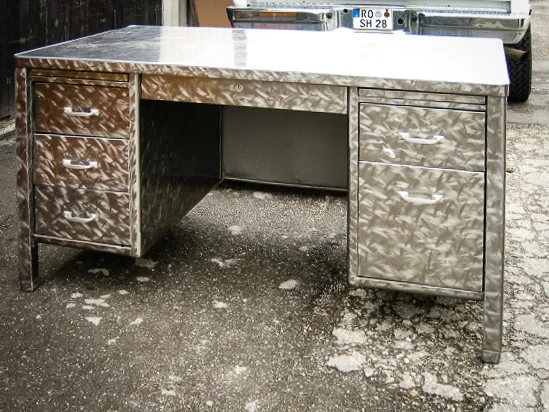 Schreibtisch Metall roh US