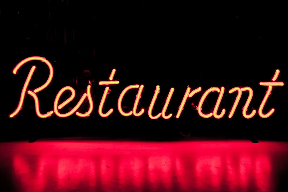 Neonleuchte Restaurant