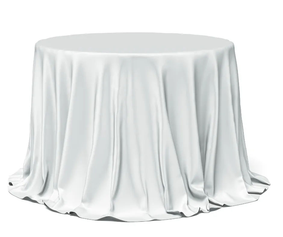 Round Table Polyester Linens (64 Solid Color Options) 