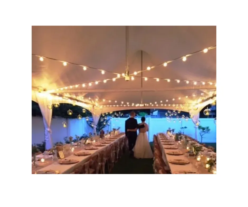 Cross Cable Tent Lighting