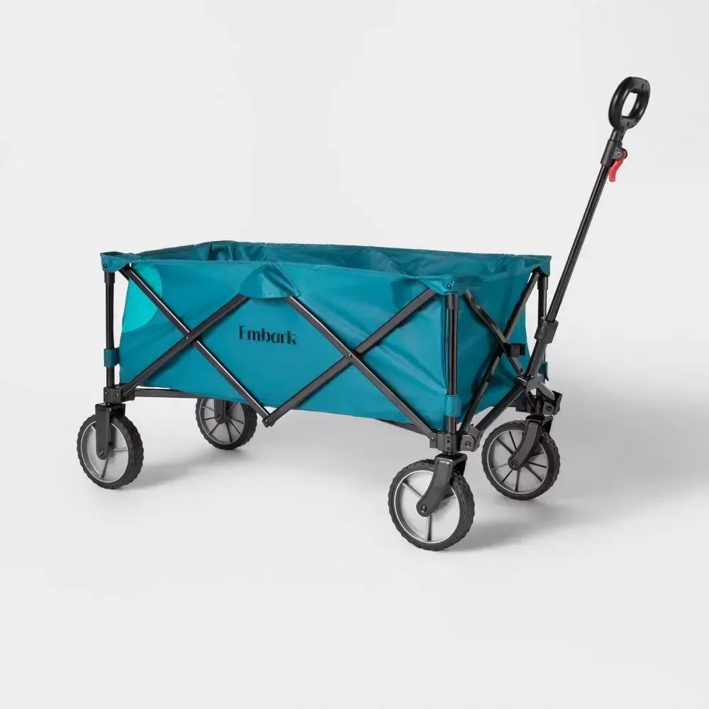 Folding Wagon Cart - Teal - 180lb Capacity