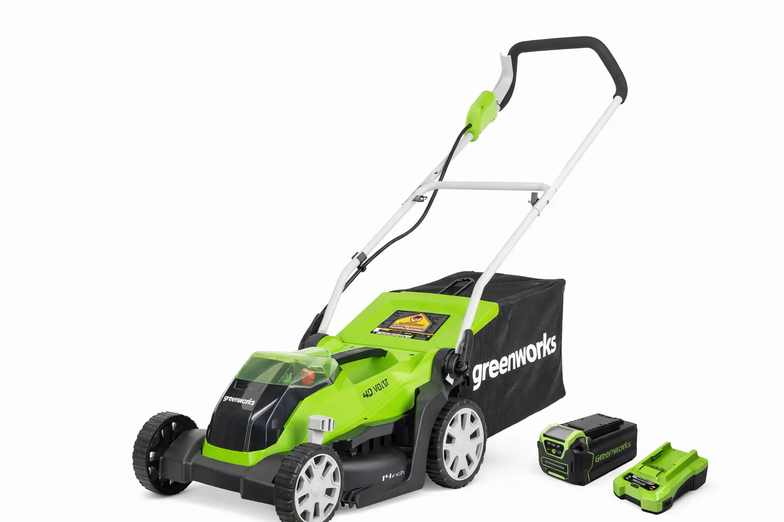 40V 14" Cordless Battery Push Lawn Mower 