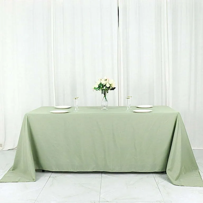 Sage Green Polyester Rectangulare Tablecloth 90''x132''