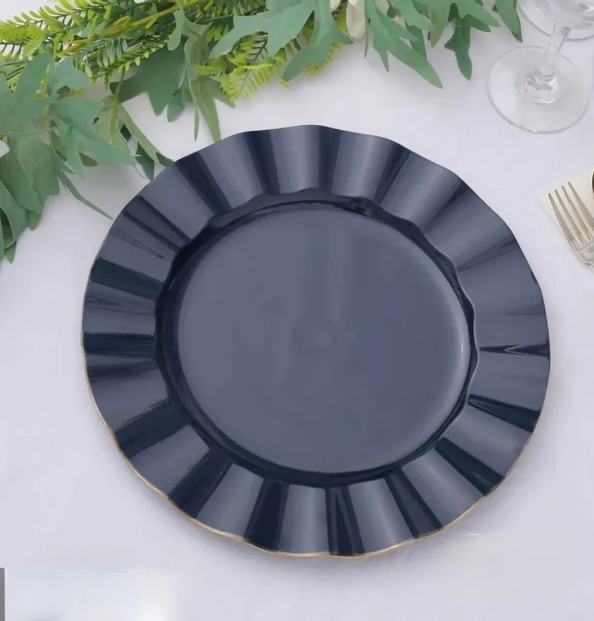 NAVY BLUE CHARGER PLATE 