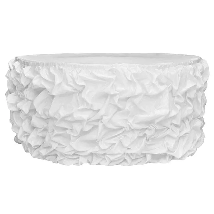 WHITE LAMOUR SATIN TABLESKIRT 21'