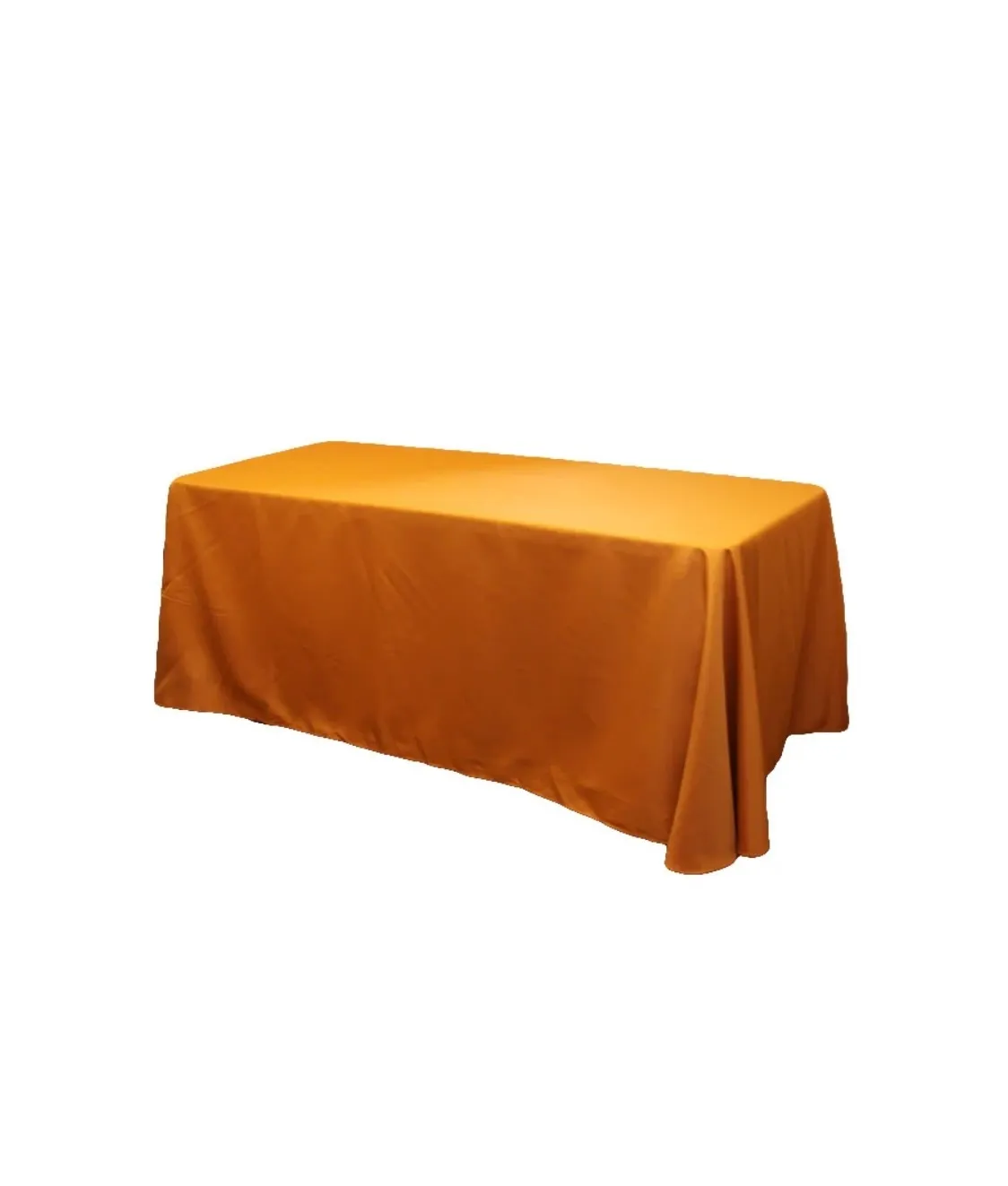 Rust Polyester Rectangular Tablecloth 90''x156''