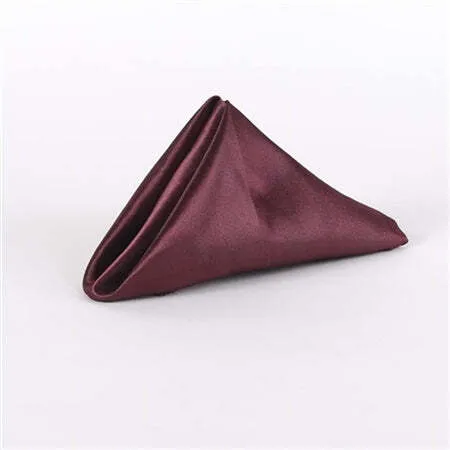 BURGUNDY  SATIN  20X20  NAPKINS