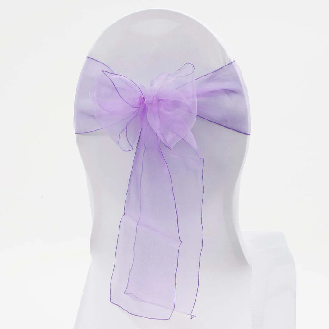 LILAC  ORGANZA  SASH  8''X108''