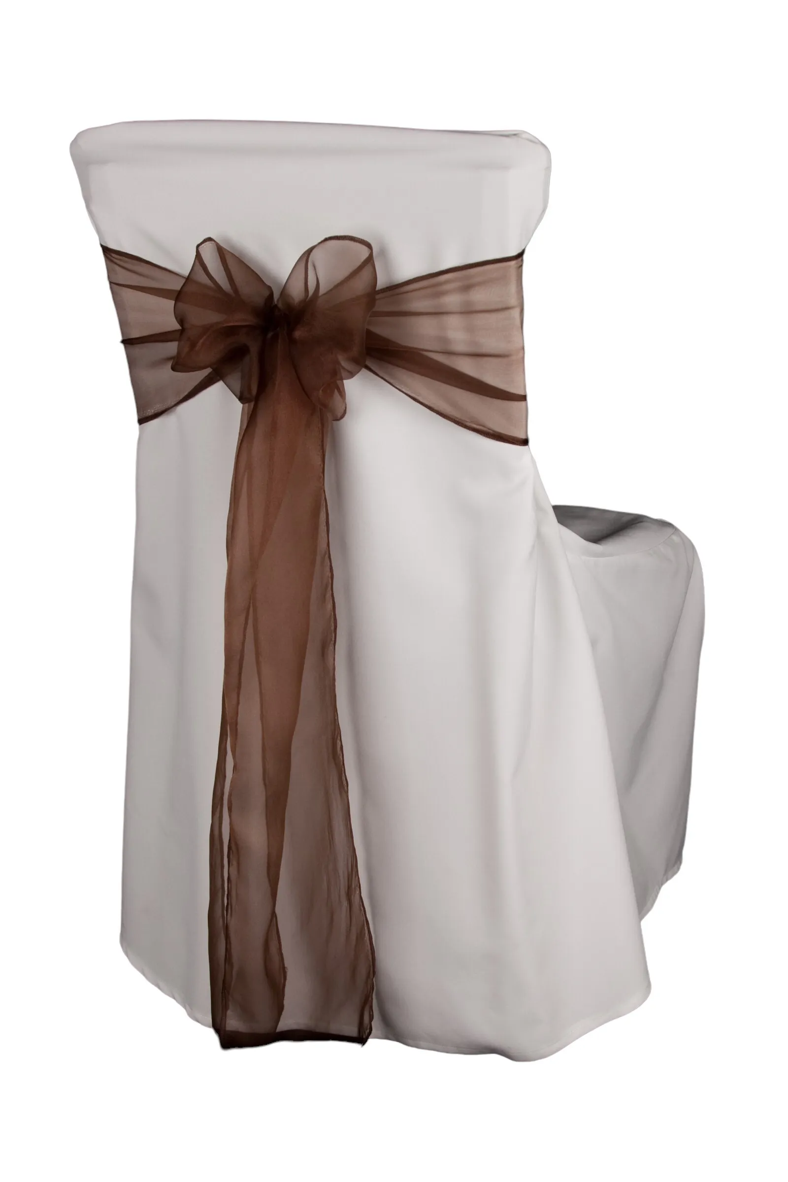 CHOCOLATE BROWN  ORGANZA  SASH 8''X108''