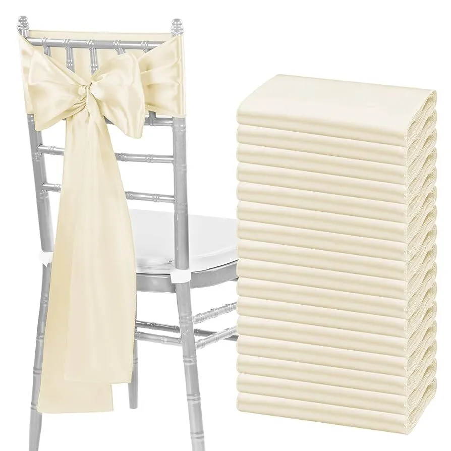 IVORY  SATIN  SASH  7''X108''