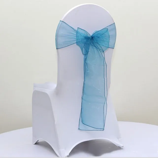 TEAL  ORGANZA  SASH 8''X108''