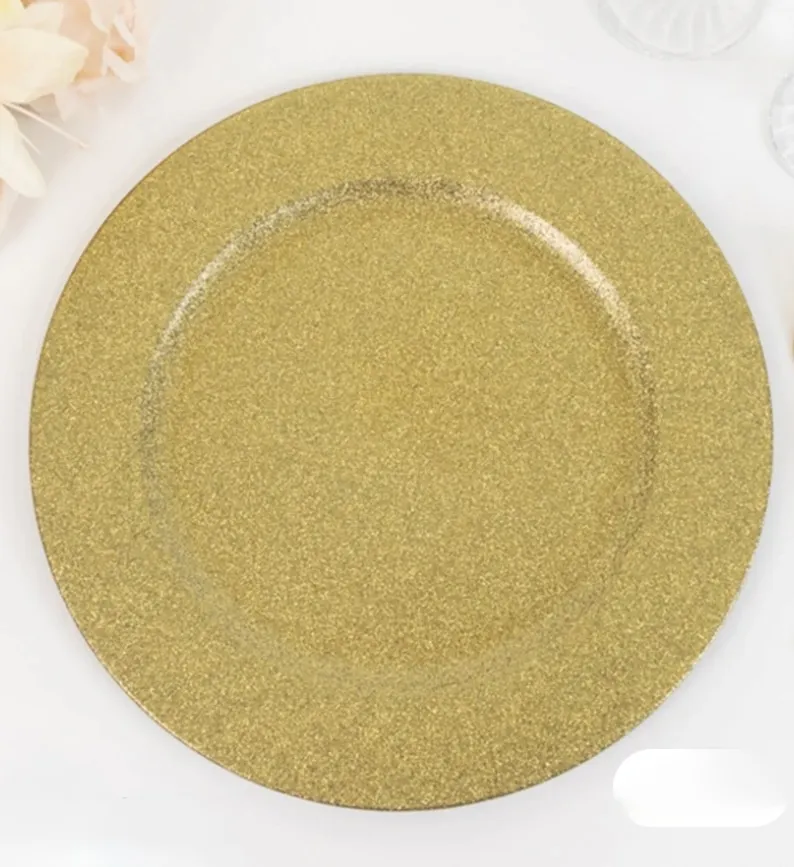 GOLD SHIMMER CHARGER PLATE 13''