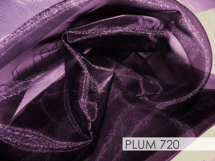 PLUM  ORGANZA  SASH 8''X108''