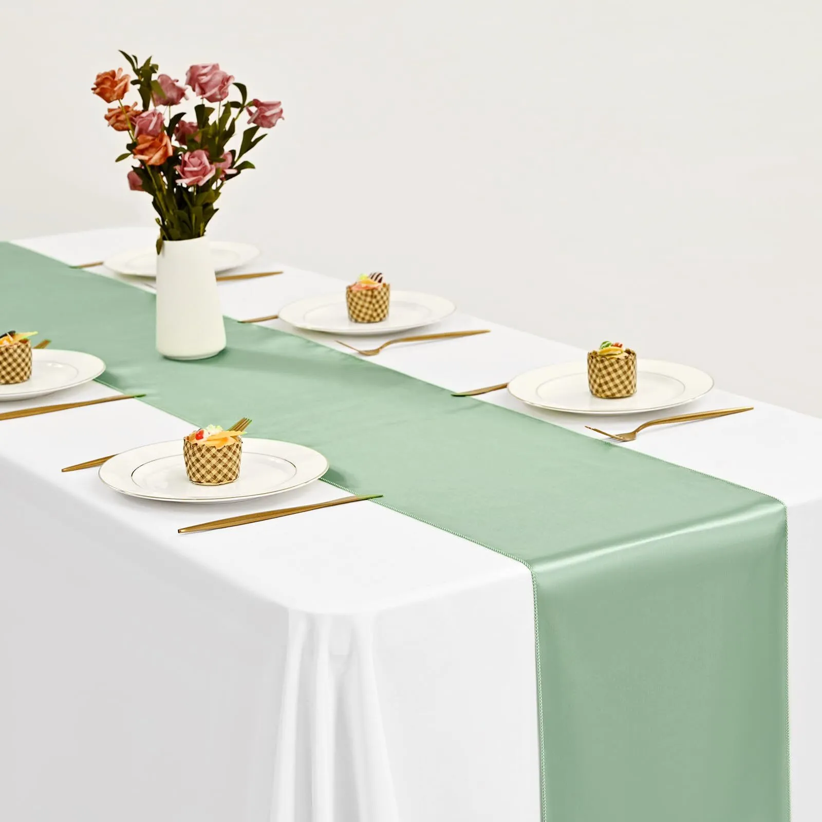 SAGE GREEN  POLYESTER  RUNNER  12''X108''