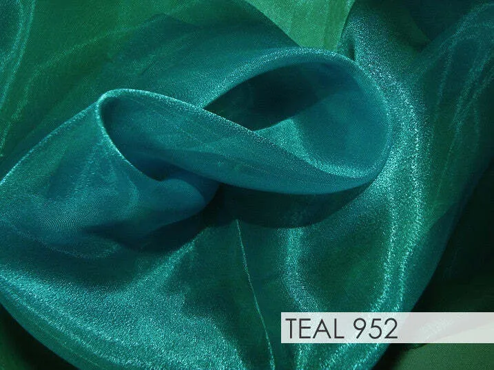 TEAL  ORGANZA  RUNNER  14''X108''