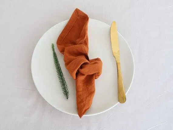 RUST TERRACOTA  COTTON. 18X18 NAPKINS