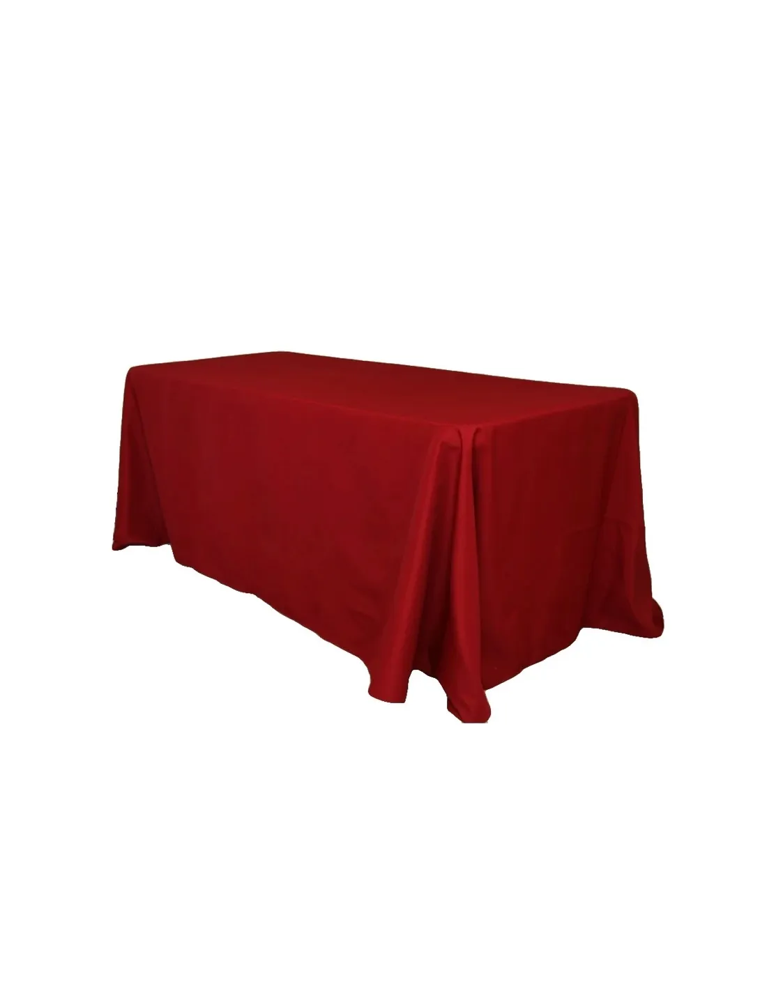 Apple Red Polyester Rectangular Tablecloth 90''x132''