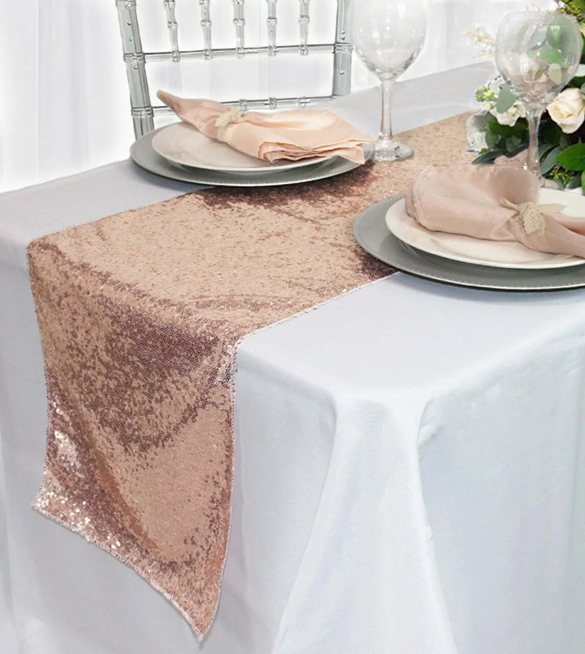 ROSE GOLD  SEQUIN  RUNNER  14''X108''