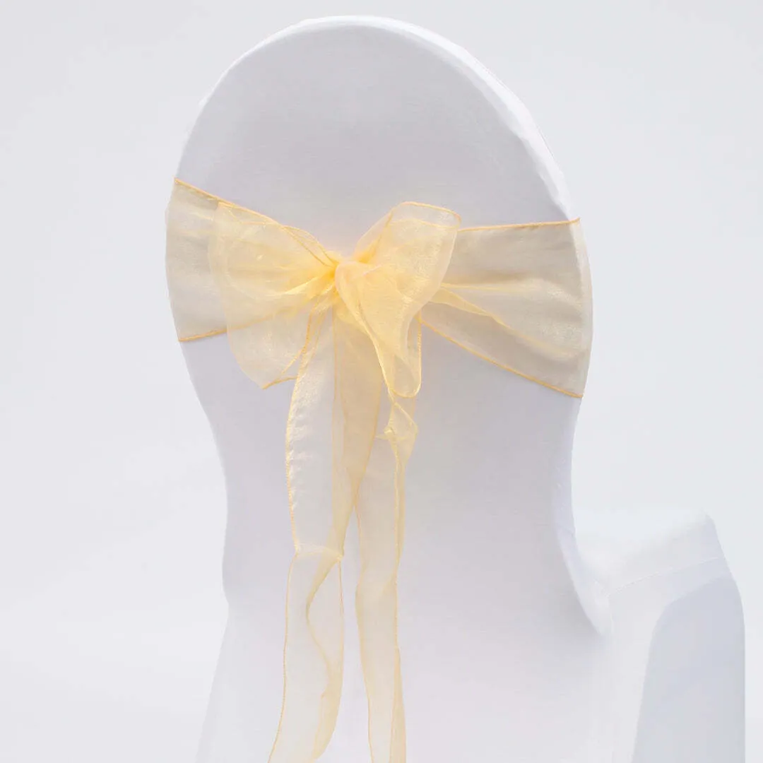 SUNNY YELLOW  ORGANZA  SASH 8''X108''