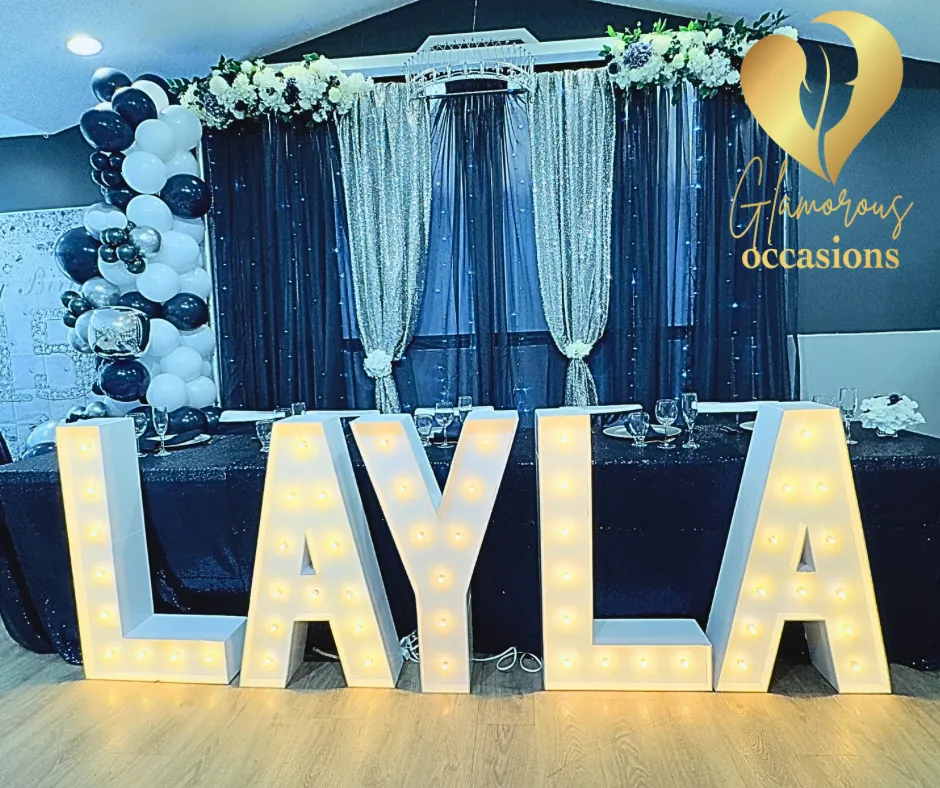 ANY MARQUEE LETTER OR NUMBER WITH LIGHT IN  3.5 Ft