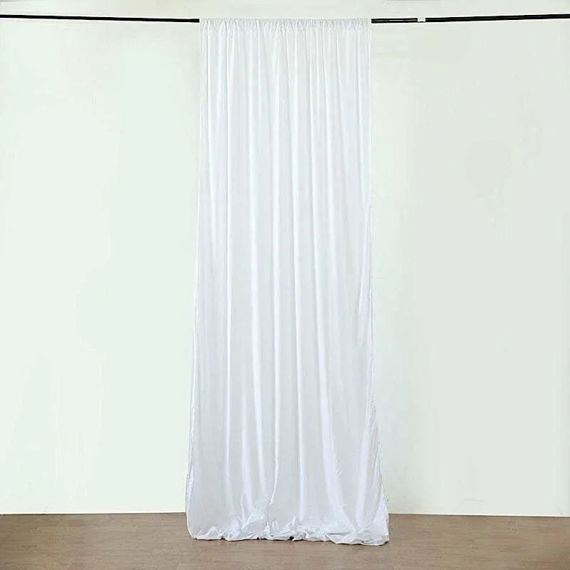 WHITE POLYESTER DRAPE 15'H X 52''W