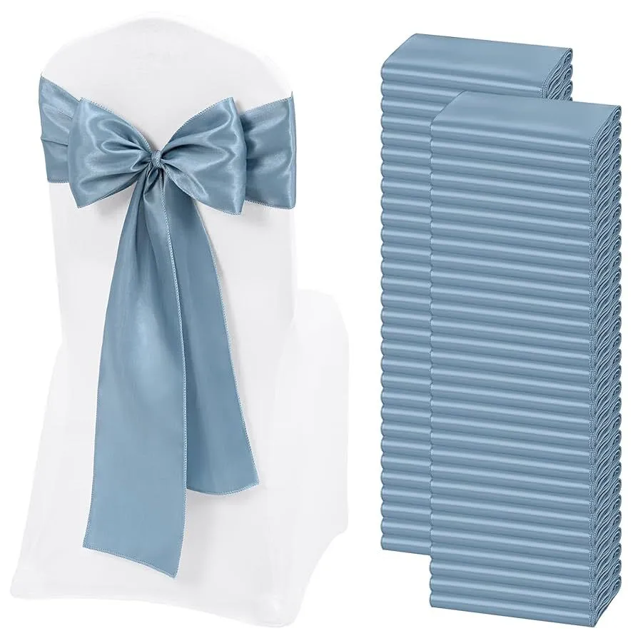 DUSTY BLUE   SATIN  SASH  7''X108''