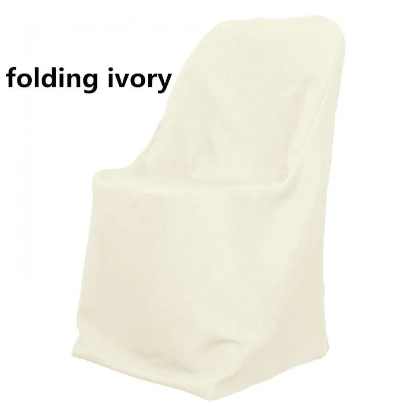 SOFT IVORY SCUBA FOLDING CHAIR COVER 