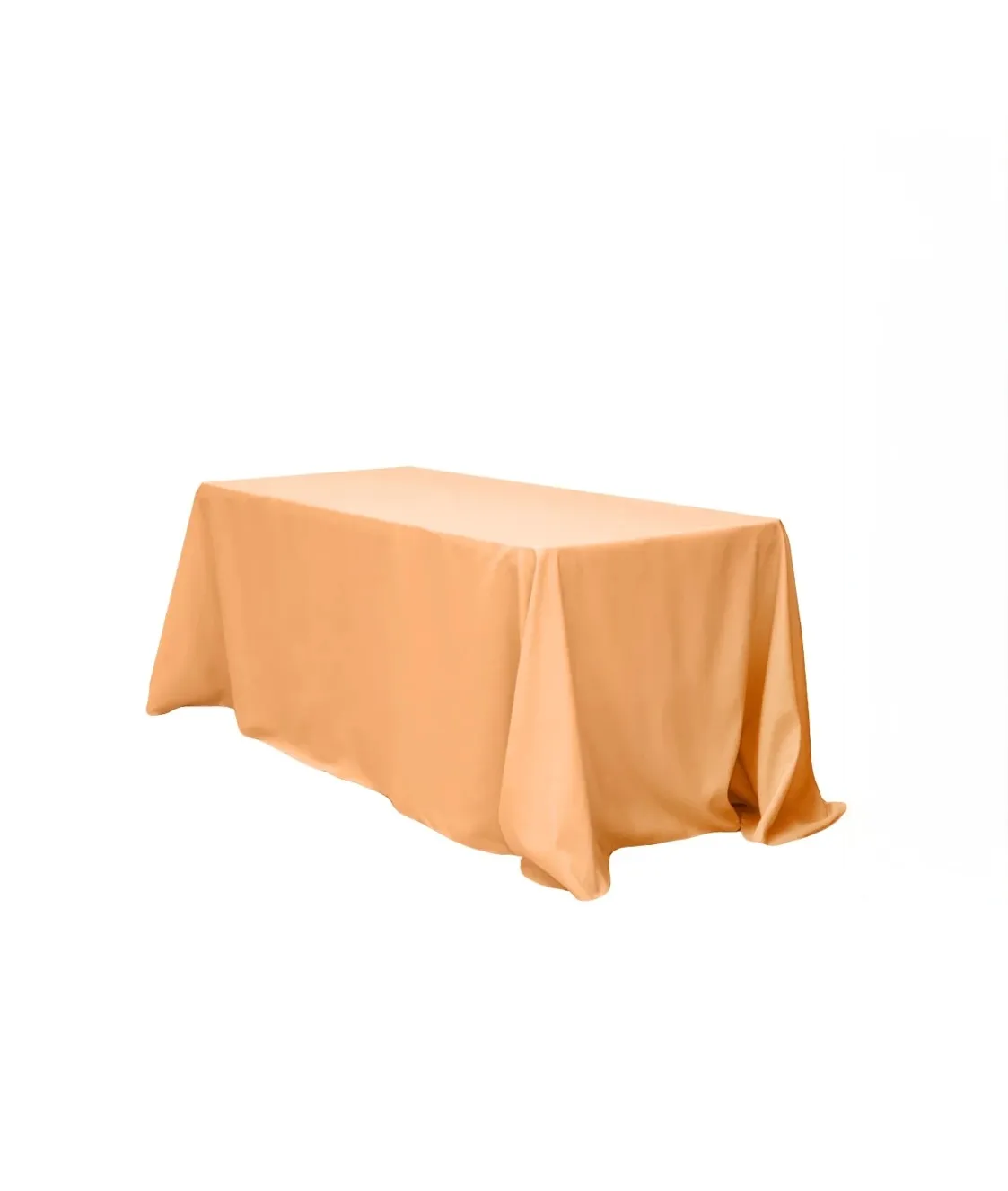 Peach Polyester Rectangular Tablecloth 90''x156''