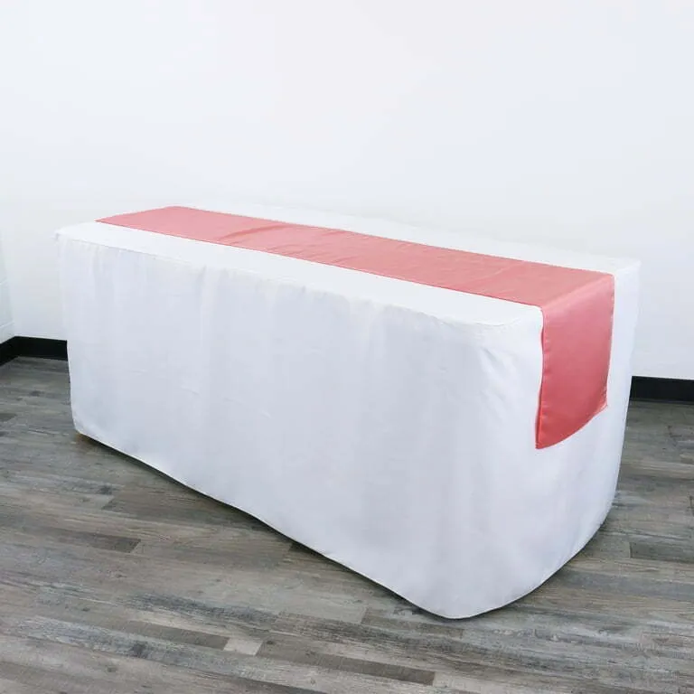 CORAL  SATIN  RUNNER  14''X108''
