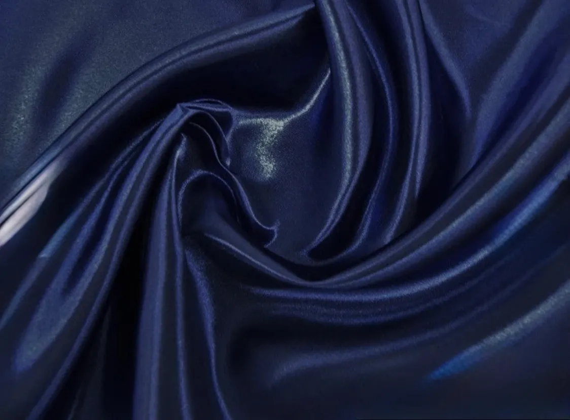 NAVY BLUE  BRIDAL SATIN  85X85