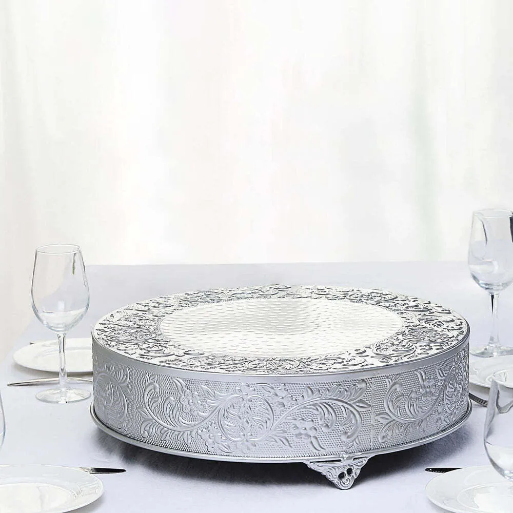 SILVER CAKE STAND 18''