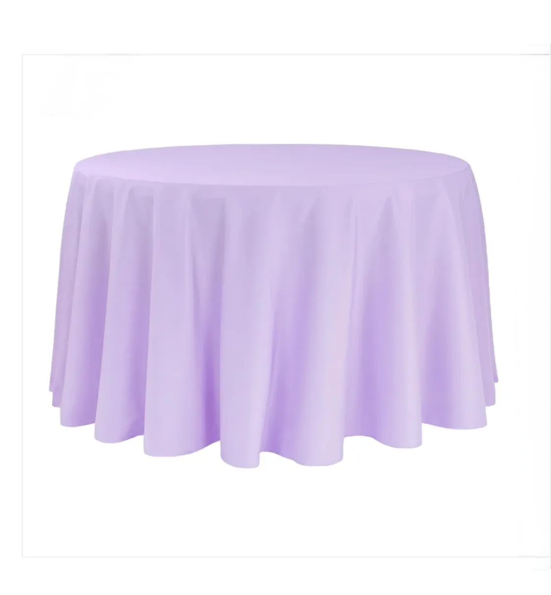Lavander Polyester Round Tablecloth 120''