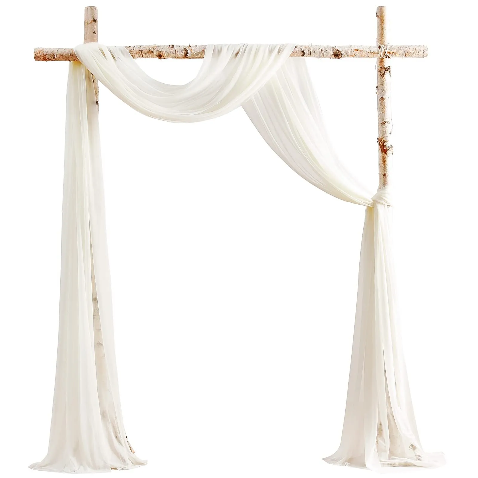 IVORY CHIFFON ARCH DRAPERY FABRIC 30'