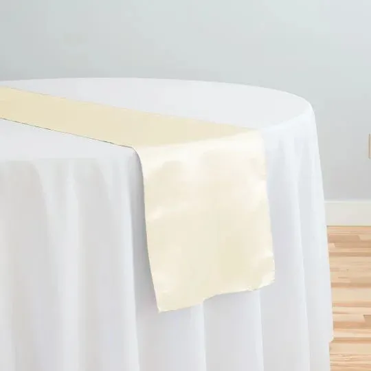 IVORY  SATIN  RUNNER  14''X108''