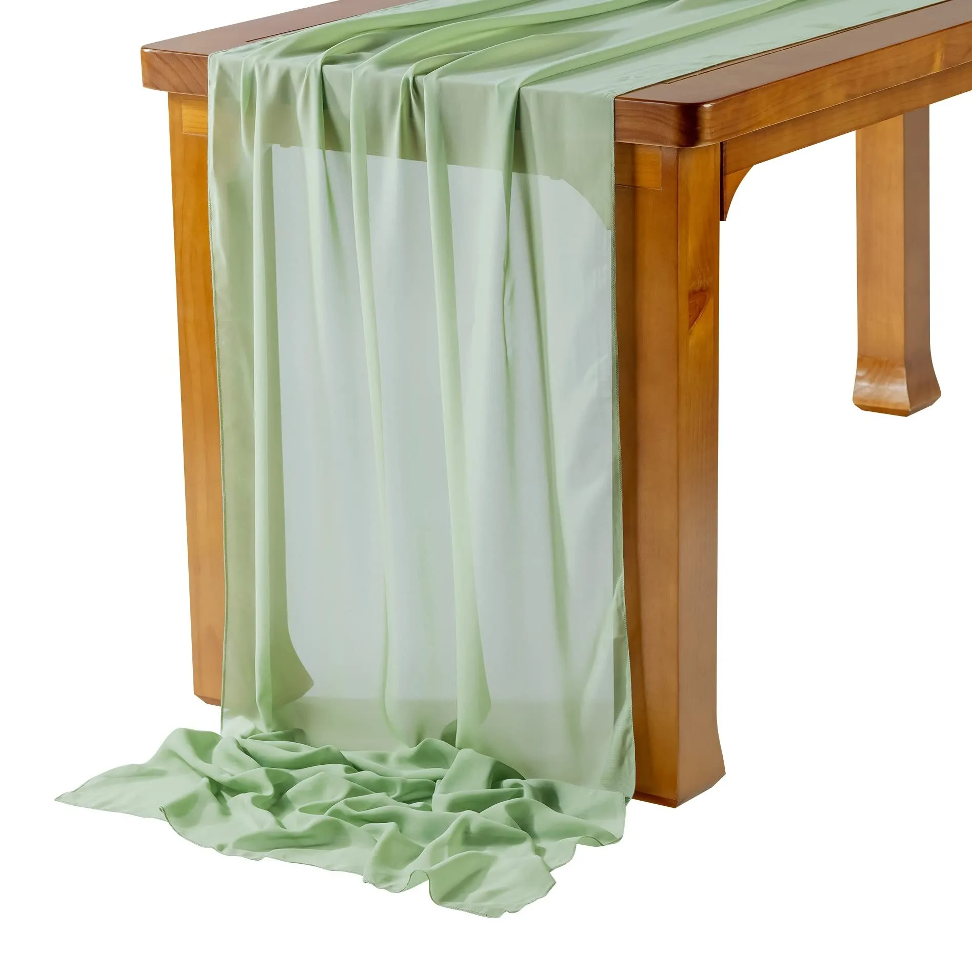 SAGE GREEN  CHIFFON RUNNER  27''X120''